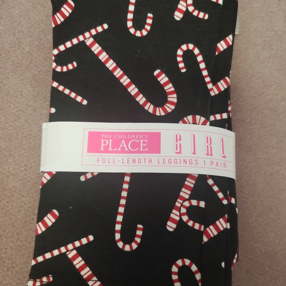 Candy Cane Leggings 10-12
